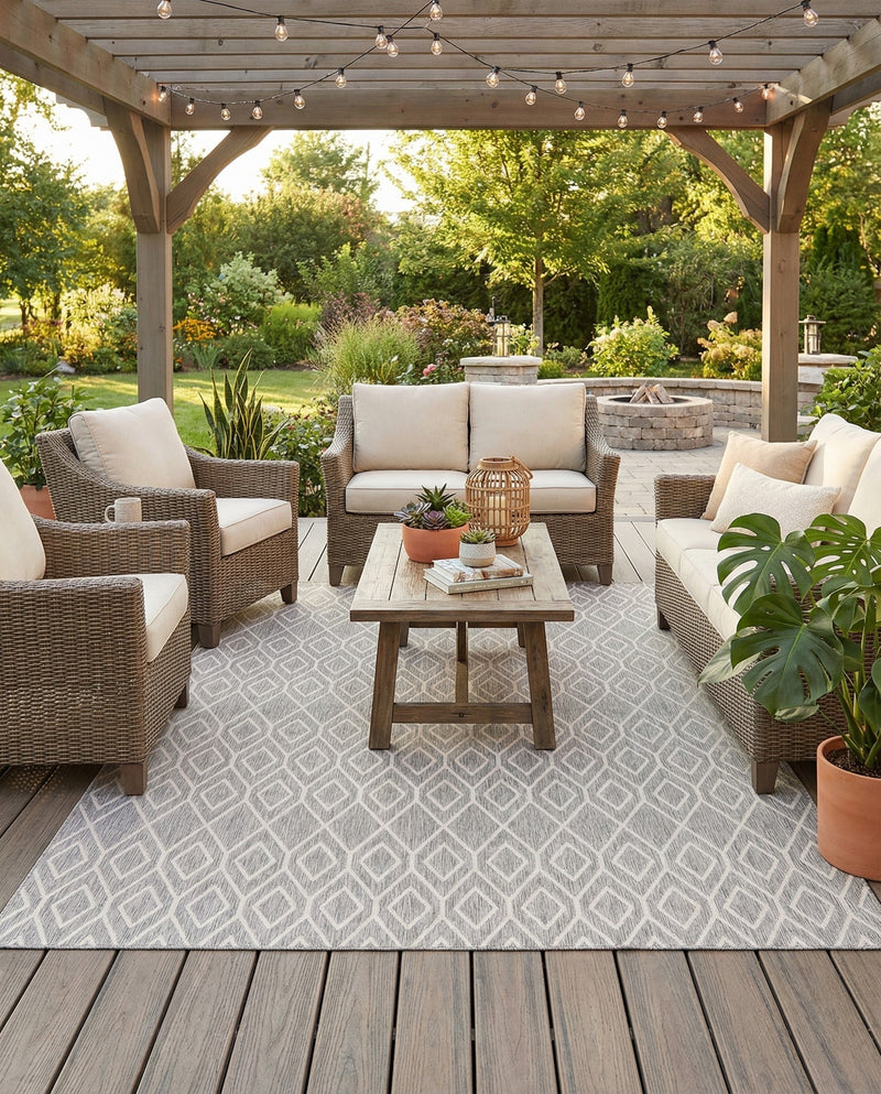 Urban Oasis Rugs Collection Area Rug -  Boulevard (Gray Cream) Rectangle Gray Cream  lifestyle 8