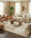 Savannah Sojourn Collection Area Rug -  Kalahari Rectangle Beige and Ivory  lifestyle 13