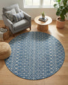Savannah Pergola Collection Area Rug -  Pergola (Blue) Round Blue  lifestyle 37