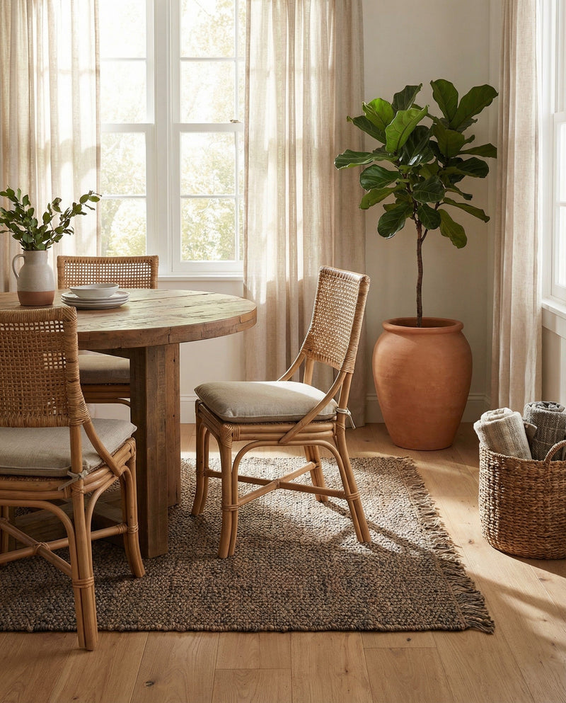 Savannah Jute Collection Area Rug - Seashore Rectangle Gray  lifestyle 13