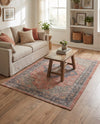 Savannah Threads Collection Area Rug -  Negev Rectangle Antique Red  lifestyle 15