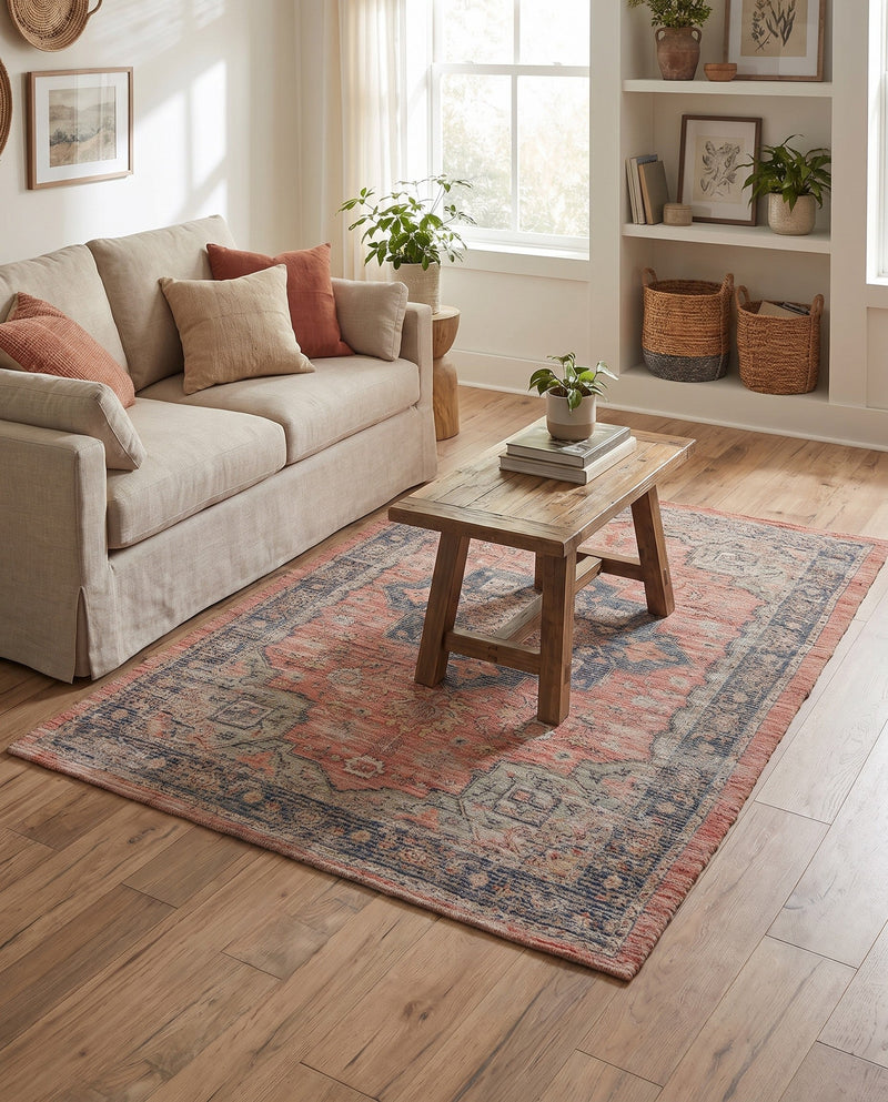 Savannah Threads Collection Area Rug -  Negev Rectangle Antique Red  lifestyle 15