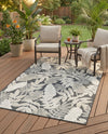 Seaside Blooms Collection Area Rug -  Serene Rectangle Black  lifestyle 38