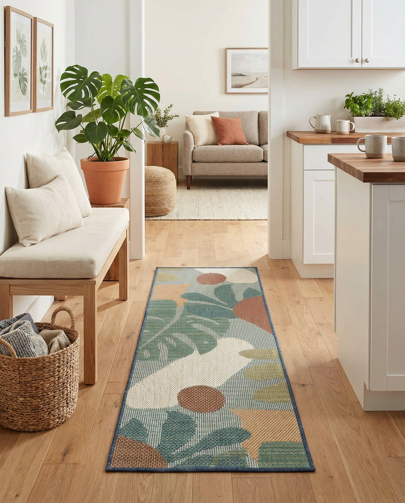 Coastal Terrace Collection Area Rug -  Boardwalk Runner Blue  lifestyle 64