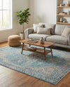 Coastal Haven Collection Area Rug -  Marina Rectangle Blue  lifestyle 24
