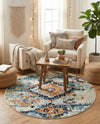 Tangier Treasures Collection Area Rug -  Fez Round Ivory  lifestyle 77