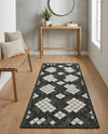 Urban Terrace Collection Area Rug -  Williamsburg Runner Black and White  lifestyle 36