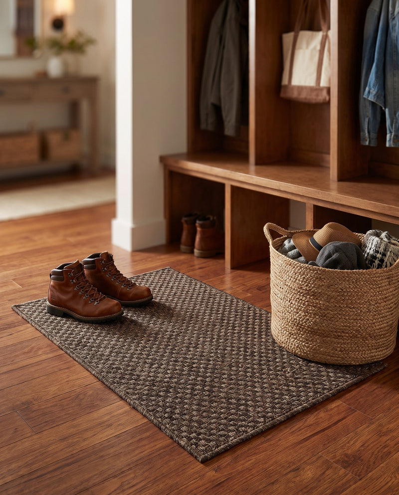 Sahara Sands Collection Area Rug -  Rosetta Rectangle Brown  lifestyle 27
