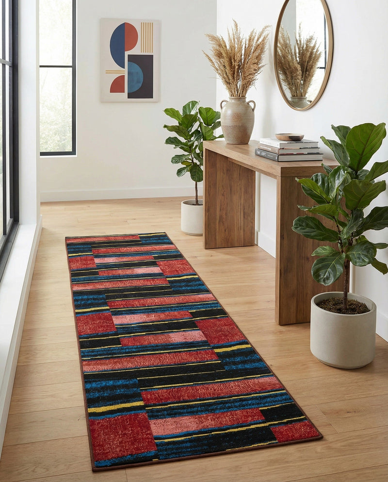Urban Terrace Collection Area Rug -  Courtyard Runner Multi  lifestyle 69
