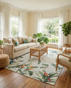 Seaside Blooms Collection Area Rug -  Tropic Rectangle Multi  lifestyle 25