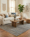 Osian Looms Collection Area Rug - Mumbai Rectangle Navy Blue  lifestyle 14