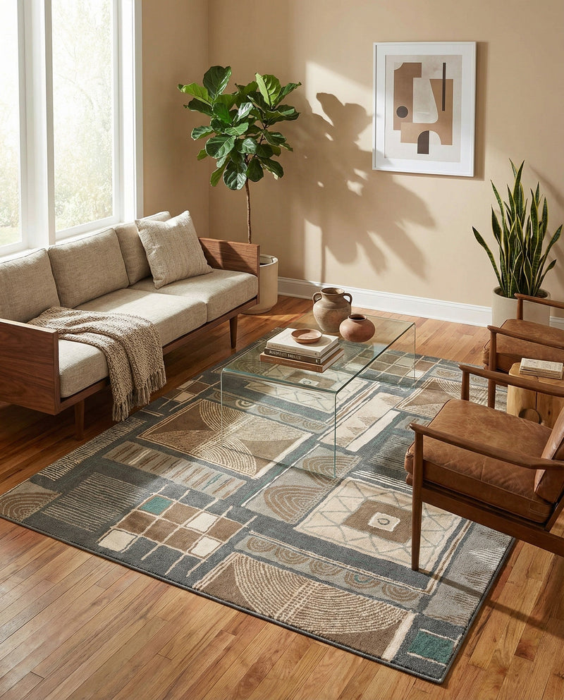 Savannah Sojourn Collection Area Rug -  Tsavo Square Multi  lifestyle 58