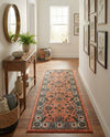 Casablanca Tapestry Collection Area Rug -  Marrakech (Salmon) Runner Salmon  lifestyle 49