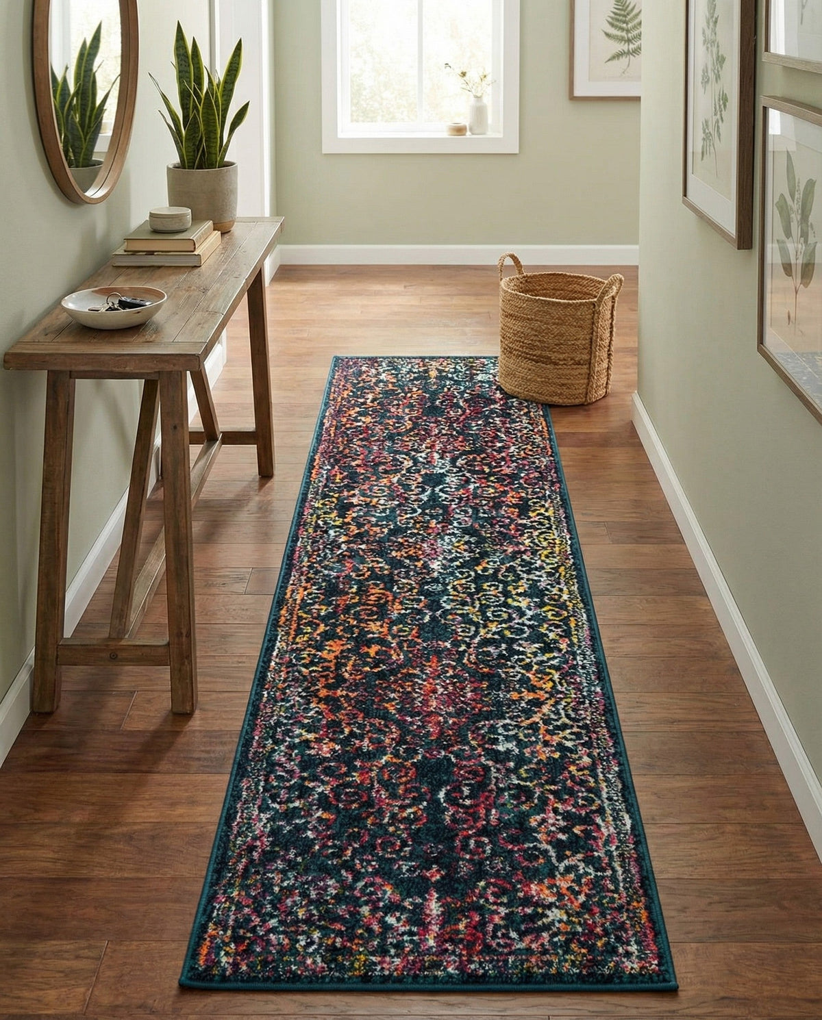 Brighton Terrace Collection Area Rug -  Saltdean Runner Navy Blue  lifestyle 95