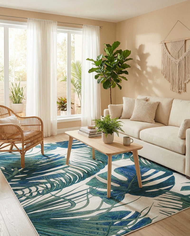 Meadow Breeze Collection Area Rug -  Clover Rectangle Ivory  lifestyle 13