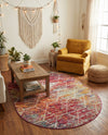 Trellis Mosaic Collection Area Rug - Arborville (Multi) Oval Multi  lifestyle 79