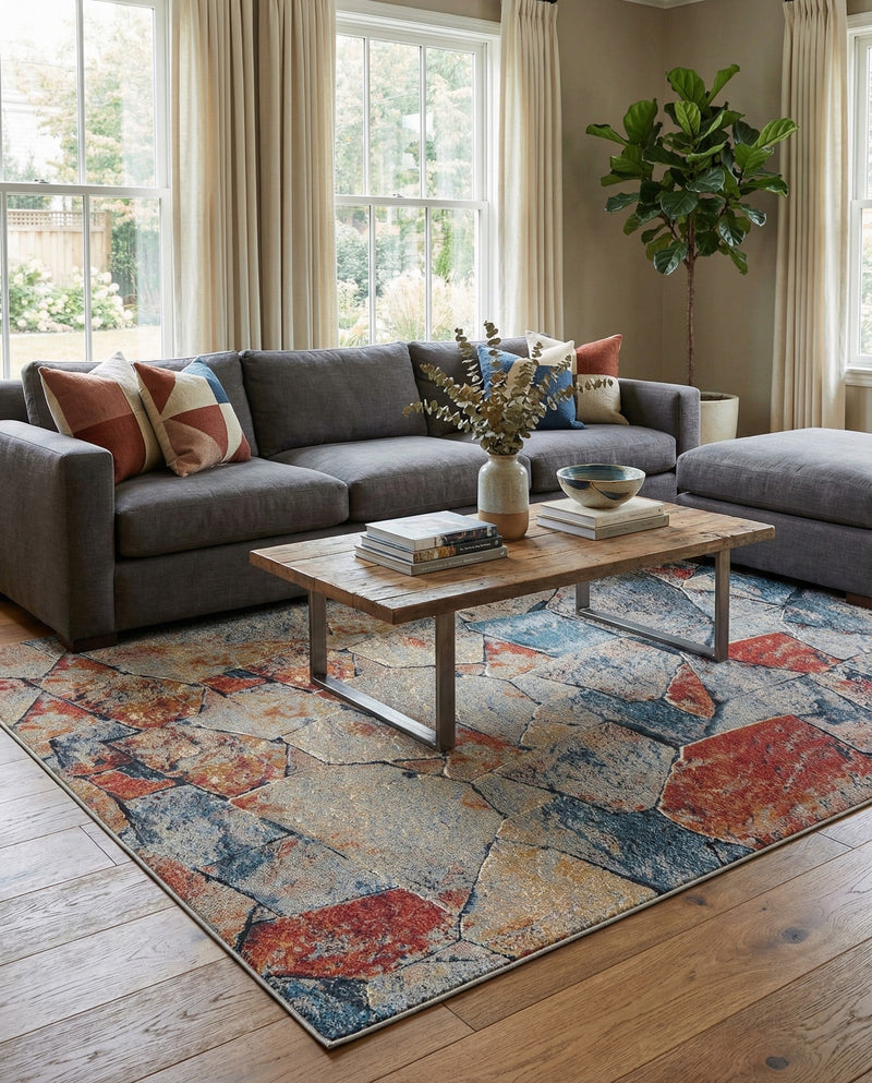 Urban Terrace Collection Area Rug -  Boulevard Rectangle Multi  lifestyle 15