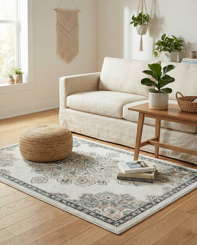 Beverly Grove Collection Area Rug - Melrose (Ivory) Rectangle Ivory  lifestyle 26