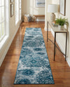 Riviera Elegance Collection Area Rug -  Monaco (Blue) Runner Blue  lifestyle 63