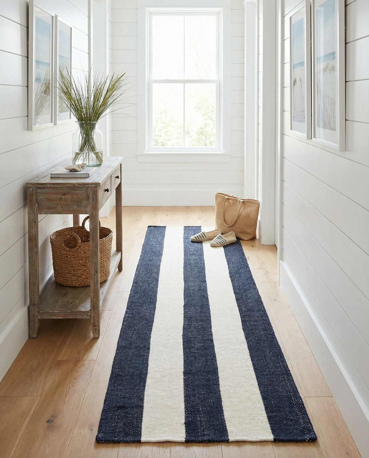 Martha's Vineyard Blueprints Collection Area Rug - Edgartown Runner Nautical Navy  lifestyle 174