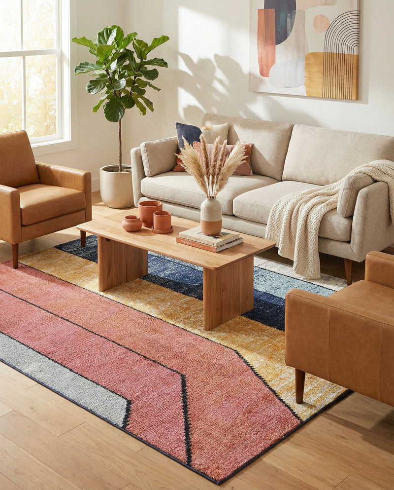 Marrakech Mosaic Collection Area Rug -  Agadir Rectangle Multi  lifestyle 17