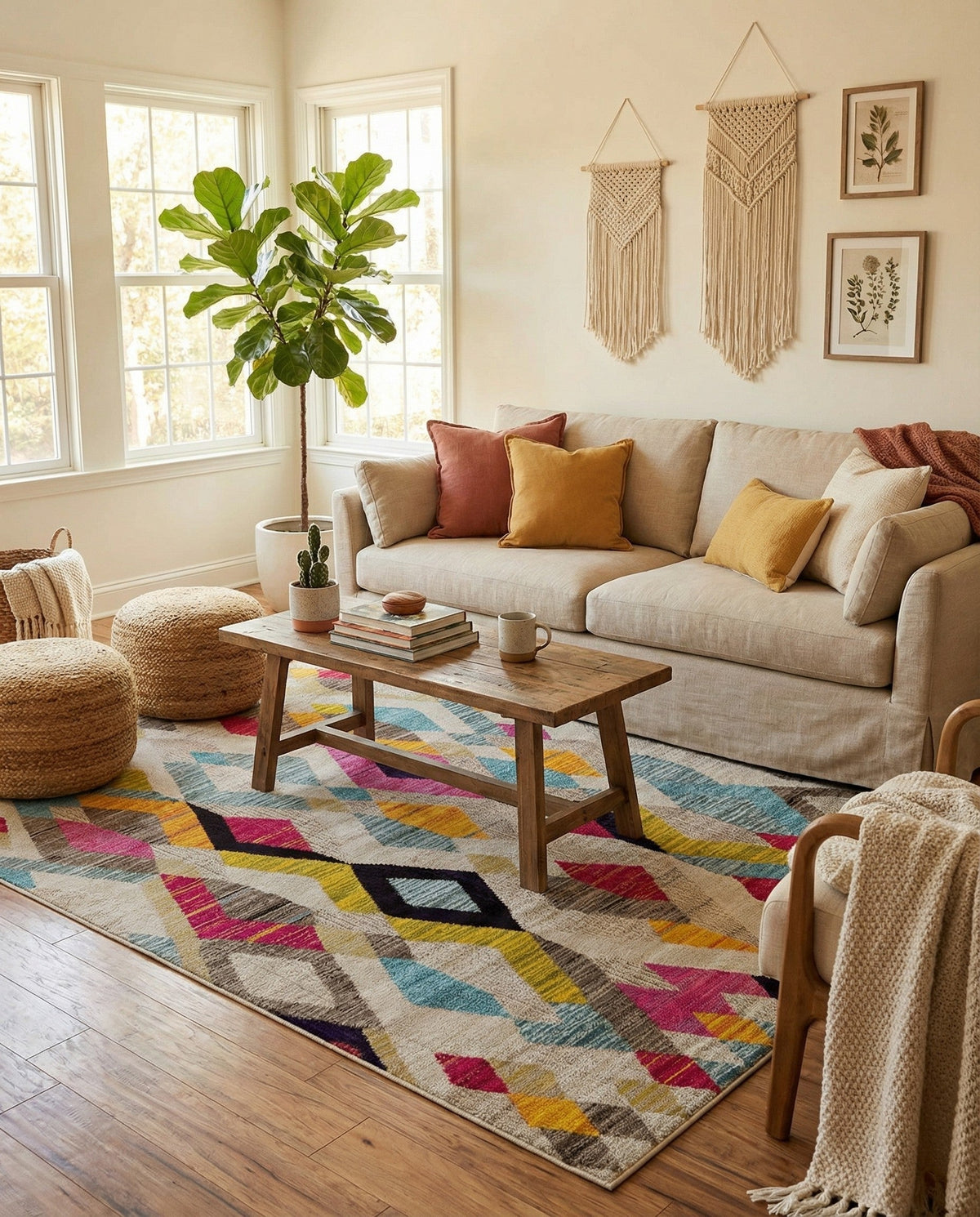 Sedona Vista Collection Area Rug -  Pricklypear Rectangle Multi  lifestyle 20
