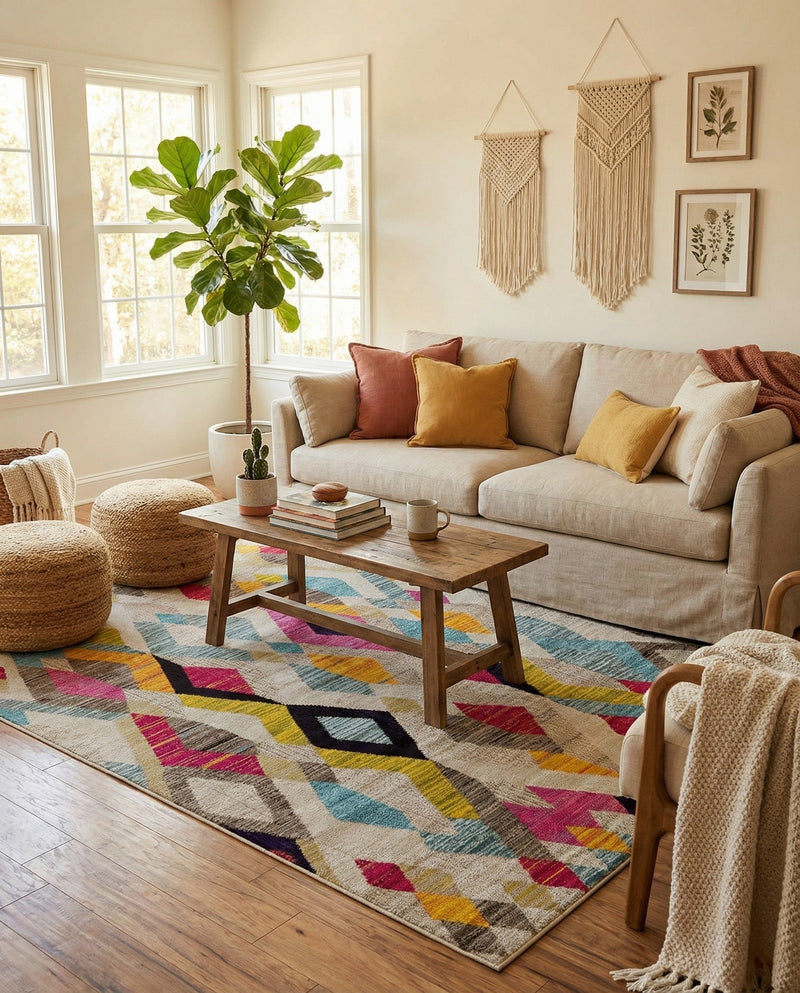 Sedona Vista Collection Area Rug -  Pricklypear Rectangle Multi  lifestyle 20
