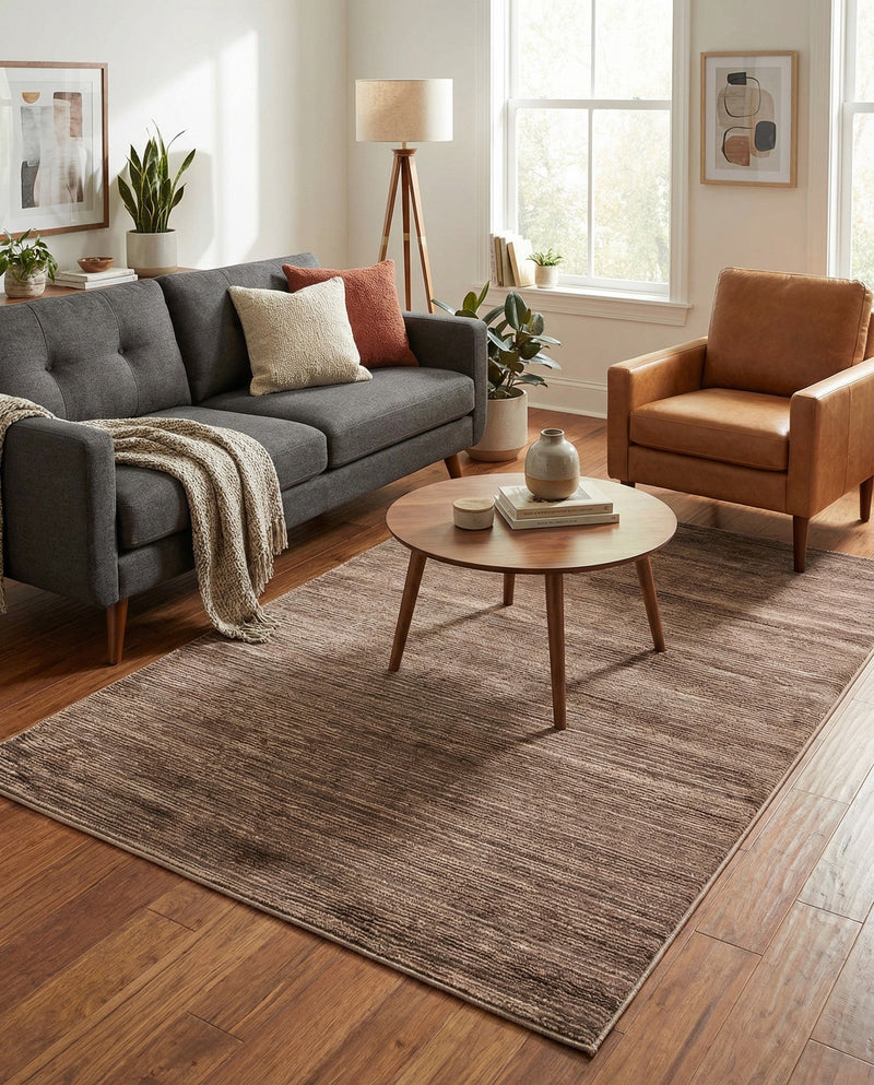 Bloomsbury Elegance Collection Area Rug -  Kensington (Brown) Rectangle Brown  lifestyle 5