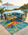 Seaside Haven Rugs Collection Area Rug -  Tidepool Square Multi  lifestyle 64