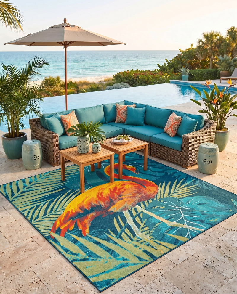 Seaside Haven Rugs Collection Area Rug -  Tidepool Square Multi  lifestyle 64