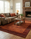 Autumn Meadow Collection Area Rug -  Nutmegwood Rectangle Terracotta  lifestyle 21