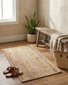 Woven Seaside Jute Collection Area Rug - Savannah (Natural) Rectangle Natural  lifestyle 19