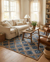 Woven Seaside Jute Collection Area Rug - Marina Rectangle Blue  lifestyle 23