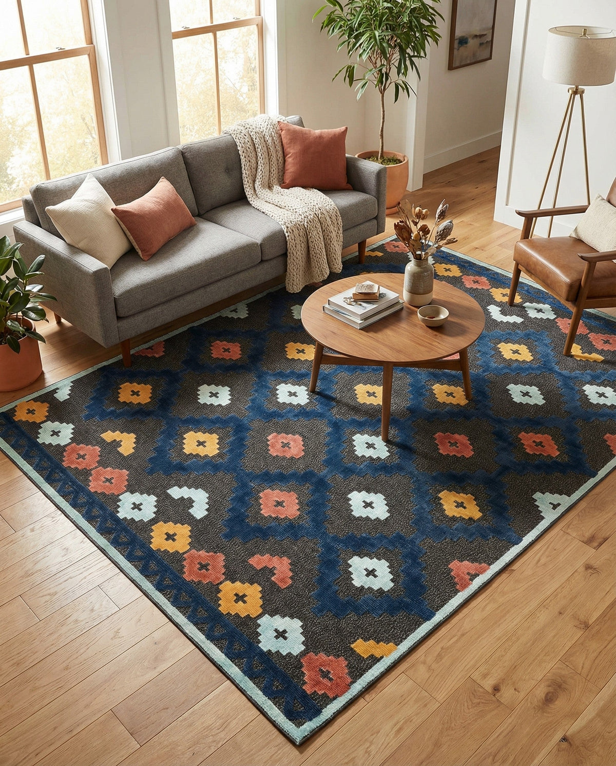 Caribbean Terrace Collection Area Rug -  Tobago Rectangle Charcoal  lifestyle 26