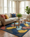 Caribbean Terrace Collection Area Rug -  Nevis Rectangle Black  lifestyle 22