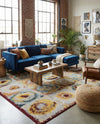 Aegean Elegance Washables Collection Area Rug -  Rhodes Rectangle Multi  lifestyle 7