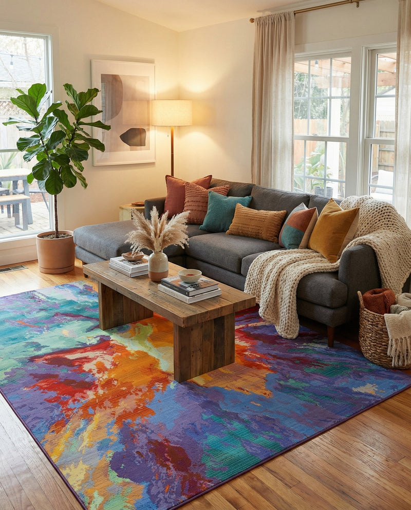 Urban Terrace Collection Area Rug -  Laneway Rectangle Multi  lifestyle 43