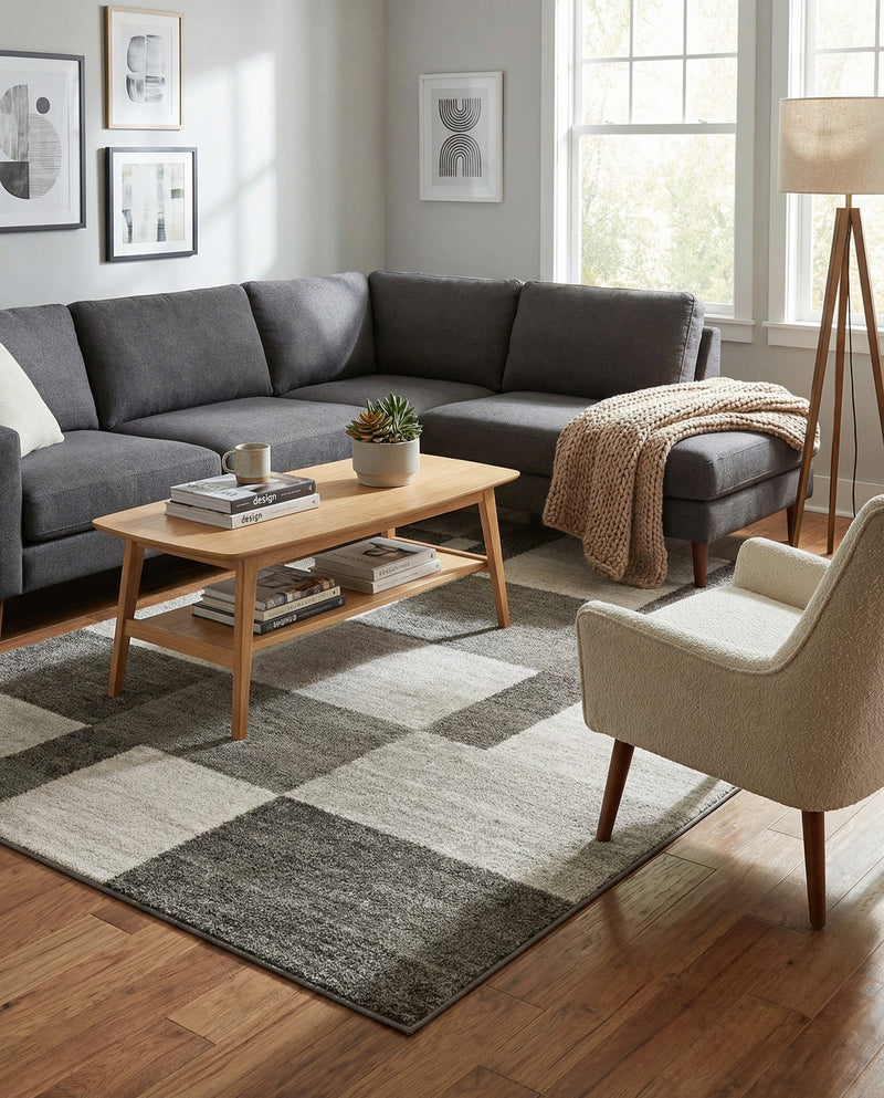 Autumn Meadow Collection Area Rug -  Sycamoreside (Gray) Rectangle Gray  lifestyle 4