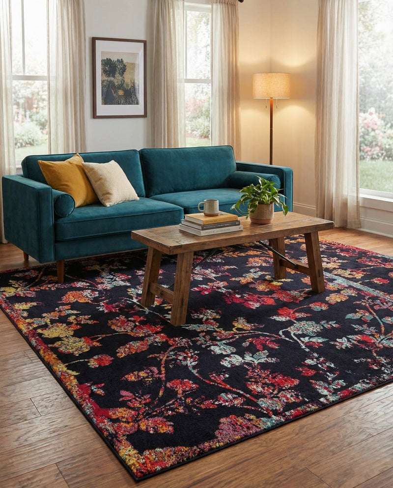 Brighton Terrace Collection Area Rug -  Roedean Rectangle Navy Blue  lifestyle 8