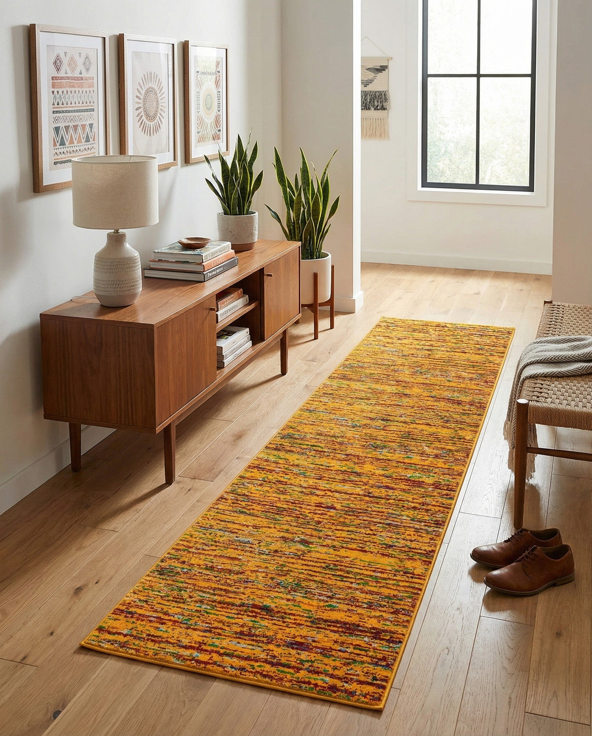 Caribbean Cove Collection Area Rug -  Lucia Runner Yellow  lifestyle 113