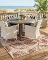 Seaside Haven Rugs Collection Area Rug -  Lighthouse (Ivory Rust Red) Square Ivory Rust Red  lifestyle 28