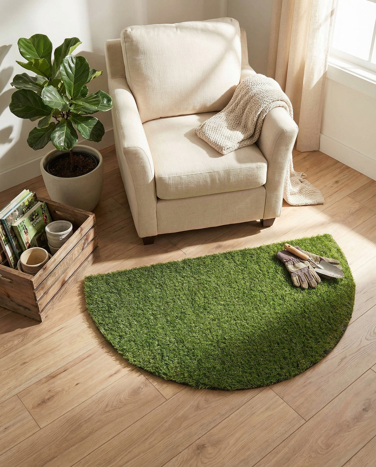 Meadow Retreat Collection Area Rug - Glen Hearth Green  lifestyle 114