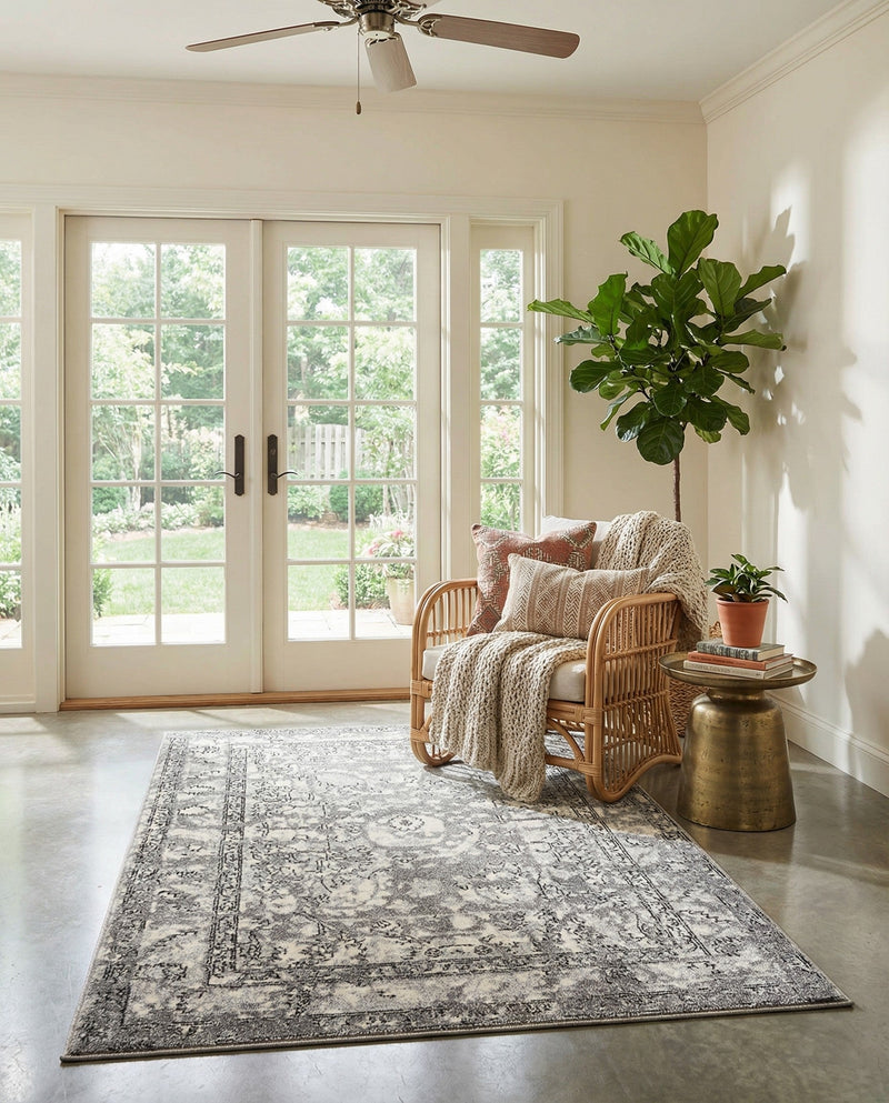 Horizon Collection Area Rug -  Zenith Rectangle Gray  lifestyle 67
