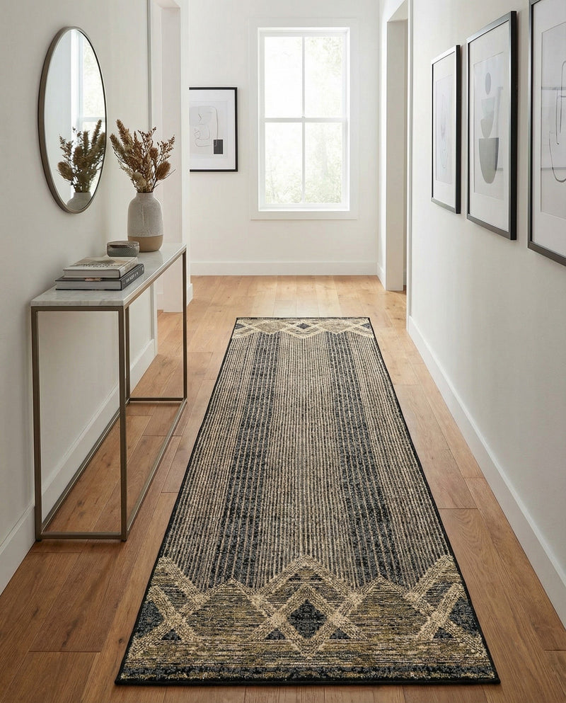 Urban Terrace Collection Area Rug -  Loft Runner Charcoal  lifestyle 76
