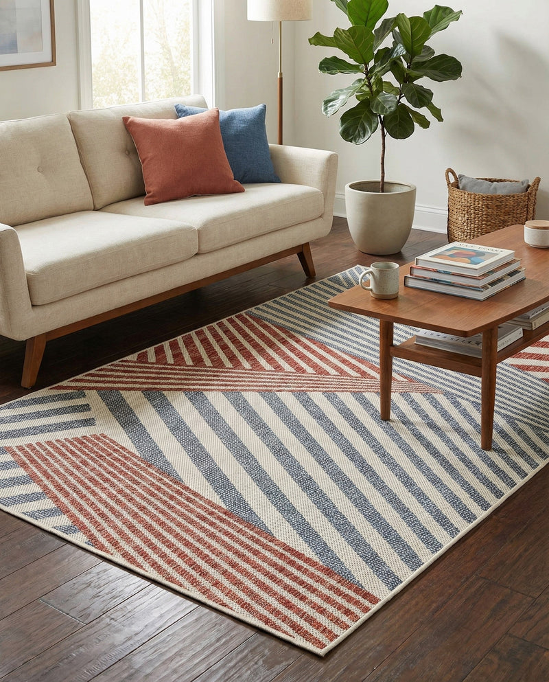 Urban Oasis Rugs Collection Area Rug -  Boardwalk Rectangle Blue  lifestyle 40