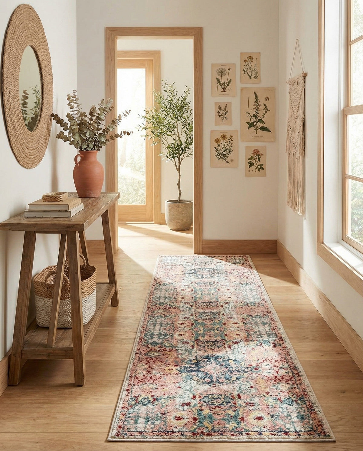 Savannah Elegance Collection Area Rug -  Azalea Runner Pink  lifestyle 129