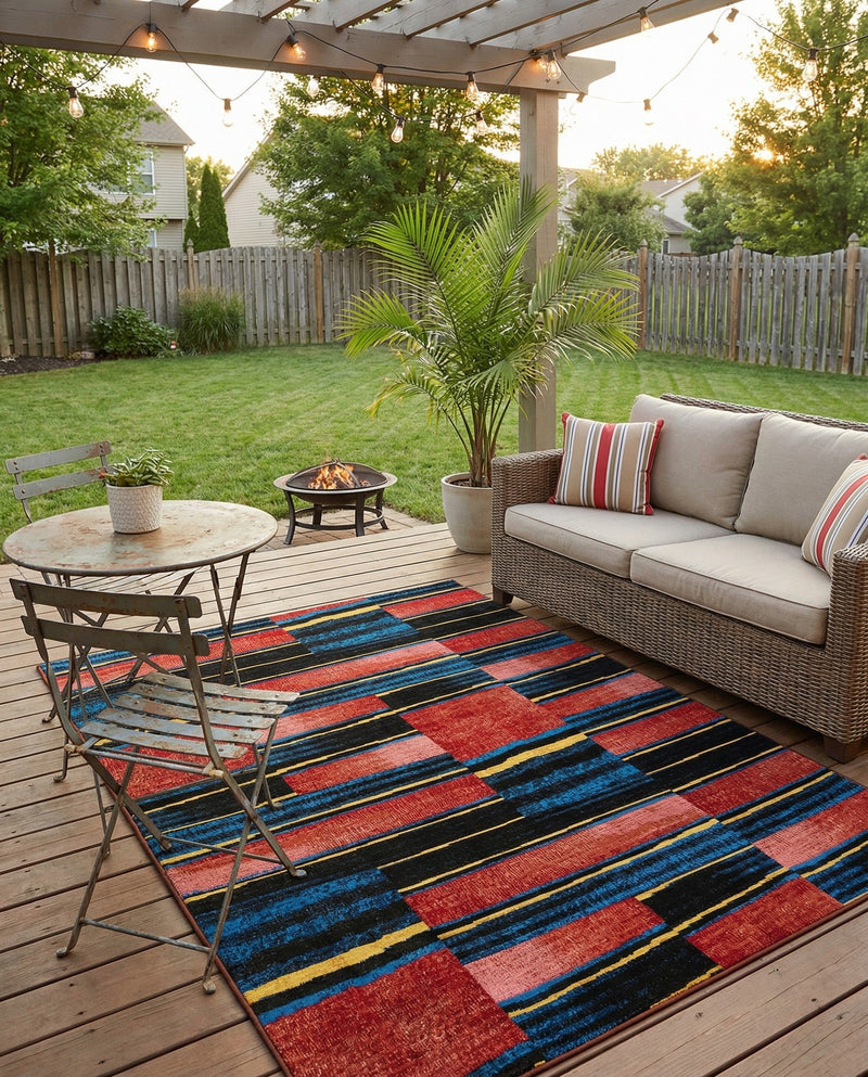 Urban Terrace Collection Area Rug -  Courtyard Rectangle Multi  lifestyle 15