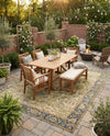 Patio Heritage Collection Area Rug -  Haven Rectangle Green  lifestyle 33