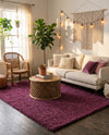 Plush Oasis Collection Area Rug - Serenity (Eggplant Purple) Rectangle Eggplant Purple  lifestyle 10
