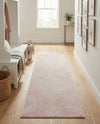 Seychelles Stripes Collection Area Rug - Mahe (Pink) Runner Pink  lifestyle 57